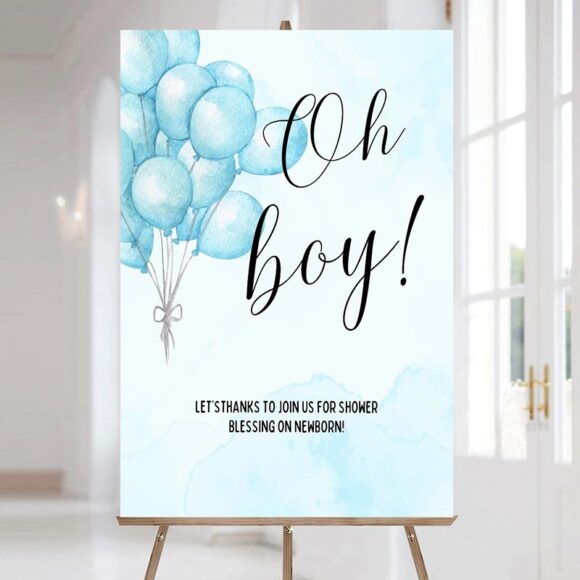 Balloon-Theme-Baby-Boy-Welcome-Board