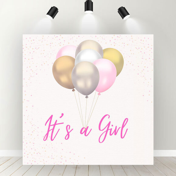 Balloon-Theme-Baby-Girl-Welcome-Backdrop