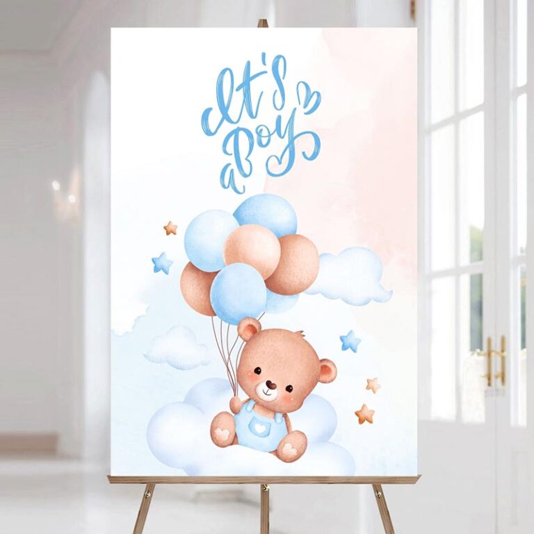 Teddy-Bear-Theme-Baby-Boy-Welcome-Board